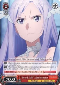 "Sword Skill" Administrator - Sword Art Online -Alicization- - Weiss Schwarz card
