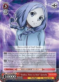"Endless Thirst to Rule" Quinella - Sword Art Online -Alicization- - Weiss Schwarz card