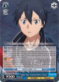 Night-Sky-Colored Hero, Kirito - Sword Art Online -Alicization- - Weiss Schwarz card