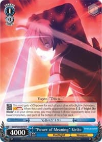 "Power of Meaning" Kirito - Sword Art Online -Alicization- - Weiss Schwarz card