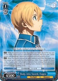 Body into Sword, Eugeo - Sword Art Online -Alicization- - Weiss Schwarz card
