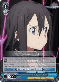 Confrontation with PK Squadron, Kirito - Sword Art Online -Alicization- - Weiss Schwarz card