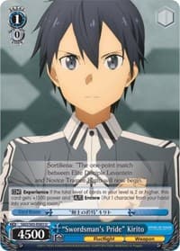 "Swordsman's Pride" Kirito - Sword Art Online -Alicization- - Weiss Schwarz card