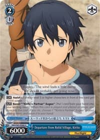 Departure from Rulid Village, Kirito - Sword Art Online -Alicization- - Weiss Schwarz card