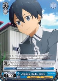 Zephilia Buds, Kirito - Sword Art Online -Alicization- - Weiss Schwarz card