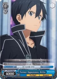 Former Appearance, Kirito - Sword Art Online -Alicization- - Weiss Schwarz card
