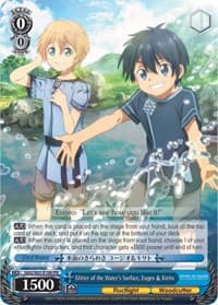 Glitter of the Water's Surface, Eugeo & Kirito - Sword Art Online -Alicization- - Weiss Schwarz card