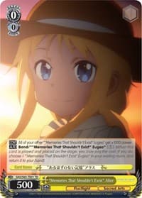 "Memories That Shouldn't Exist" Alice - Sword Art Online -Alicization- - Weiss Schwarz card