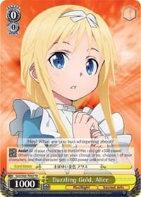 Dazzling Gold, Alice - Sword Art Online -Alicization- - Weiss Schwarz card
