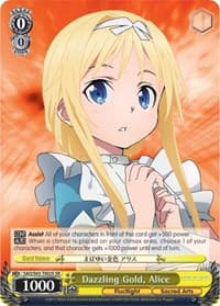 Dazzling Gold, Alice (SR) - Sword Art Online -Alicization- - Weiss Schwarz card