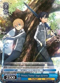 "Primary Trainee" Eugeo & Kirito - Sword Art Online -Alicization- - Weiss Schwarz card