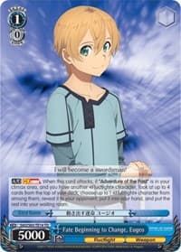 Fate Beginning to Change, Eugeo - Sword Art Online -Alicization- - Weiss Schwarz card