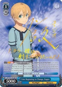 Fate Beginning to Change, Eugeo (SP) - Sword Art Online -Alicization- - Weiss Schwarz card