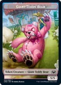 Giant Teddy Bear // Acorn Stash Double-sided Token - Unsanctioned - Magic: The Gathering card