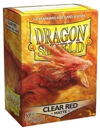 Dragon Shield Matte Sleeves - Clear Red (100-Pack) - Dragon Shield Card Sleeves - Card Sleeves card