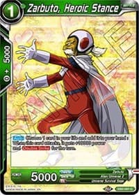 Zarbuto, Heroic Stance - Draft Box 05 - Divine Multiverse - Dragon Ball Super: Masters card