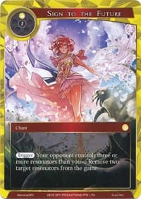 Sign to the Future - Alice Origin Memoria Cards - Force of Will card