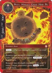 Piggy, Hoelle's Great Hero Pig - Alice Origin Memoria Cards - Force of Will card