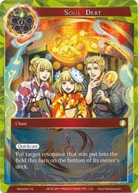 Soul Debt - Alice Origin Memoria Cards - Force of Will card
