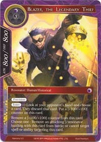 Blazer, the Legendary Thief - Alice Origin Memoria Cards - Force of Will card