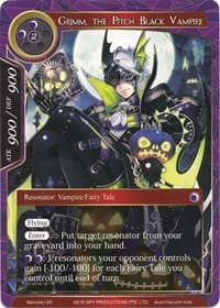 Grimm, the Pitch Black Vampire - Alice Origin Memoria Cards - Force of Will card
