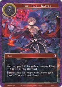 The Final Battle - Alice Origin Memoria Cards - Force of Will card