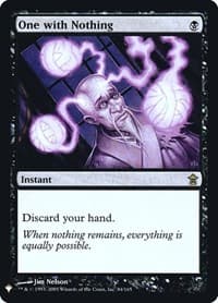 One with Nothing - The List Reprints - Magic: The Gathering card