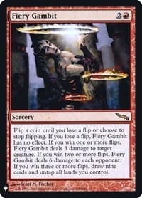 Fiery Gambit - The List Reprints - Magic: The Gathering card