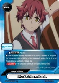 What Each Person Must Do - SSSS.GRIDMAN - Future Card BuddyFight card