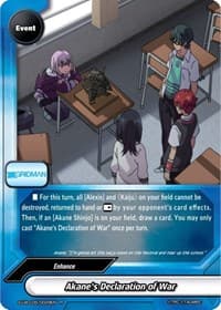 Akane's Declaration of War - SSSS.GRIDMAN - Future Card BuddyFight card