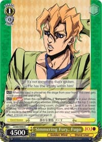 Simmering Fury, Fugo - JoJo's Bizarre Adventure: Golden Wind - Weiss Schwarz card