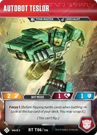 Autobot Teslor - Titan Masters Attack - Transformers TCG card