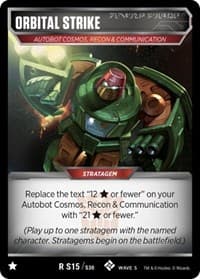 Orbital Strike - Titan Masters Attack - Transformers TCG card