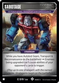 Sabotage - Titan Masters Attack - Transformers TCG card