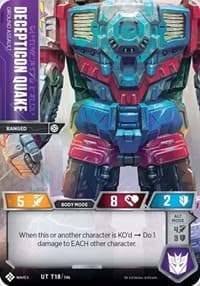 Decepticon Quake - Ground Assault - Titan Masters Attack - Transformers TCG card