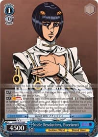 Noble Resolutions, Bucciarati - JoJo's Bizarre Adventure: Golden Wind - Weiss Schwarz card