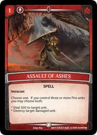 Assault of Ashes - Ascension - Argent Saga TCG card