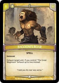 Bagoom's Roar - Ascension - Argent Saga TCG card