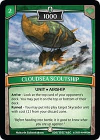 Cloudsea Scoutship - Ascension - Argent Saga TCG card