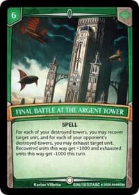 Final Battle at the Argent Tower - Ascension - Argent Saga TCG card
