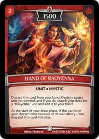 Hand of Raoyenna - Ascension - Argent Saga TCG card