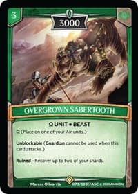 Overgrown Sabertooth - Ascension - Argent Saga TCG card