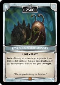 Ravenous Acidic Monger - Ascension - Argent Saga TCG card