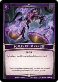 Scales of Darkness - Ascension - Argent Saga TCG card