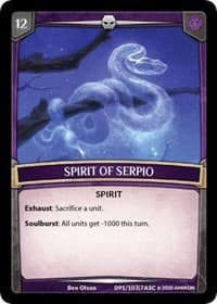 Spirit of Serpio - Ascension - Argent Saga TCG card
