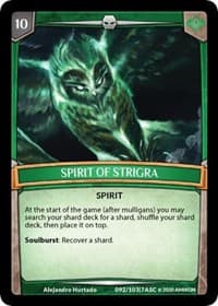 Spirit of Strigra - Ascension - Argent Saga TCG card