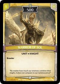Warrior of Sol - Ascension - Argent Saga TCG card