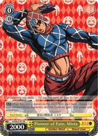 Pioneer of Fate, Mista - JoJo's Bizarre Adventure: Golden Wind - Weiss Schwarz card