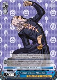 Pioneer of Fate, Abbacchio - JoJo's Bizarre Adventure: Golden Wind - Weiss Schwarz card
