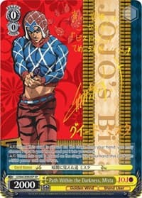 Path Within the Darkness, Mista (SP) (Gold Signature) - JoJo's Bizarre Adventure: Golden Wind - Weiss Schwarz card